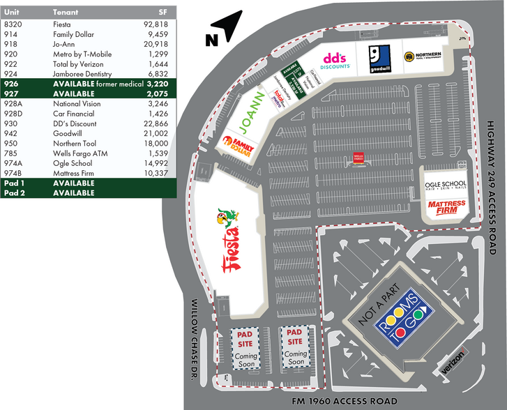 12900 Willowchase Dr, Houston, TX for lease - Site Plan - Image 2 of 4