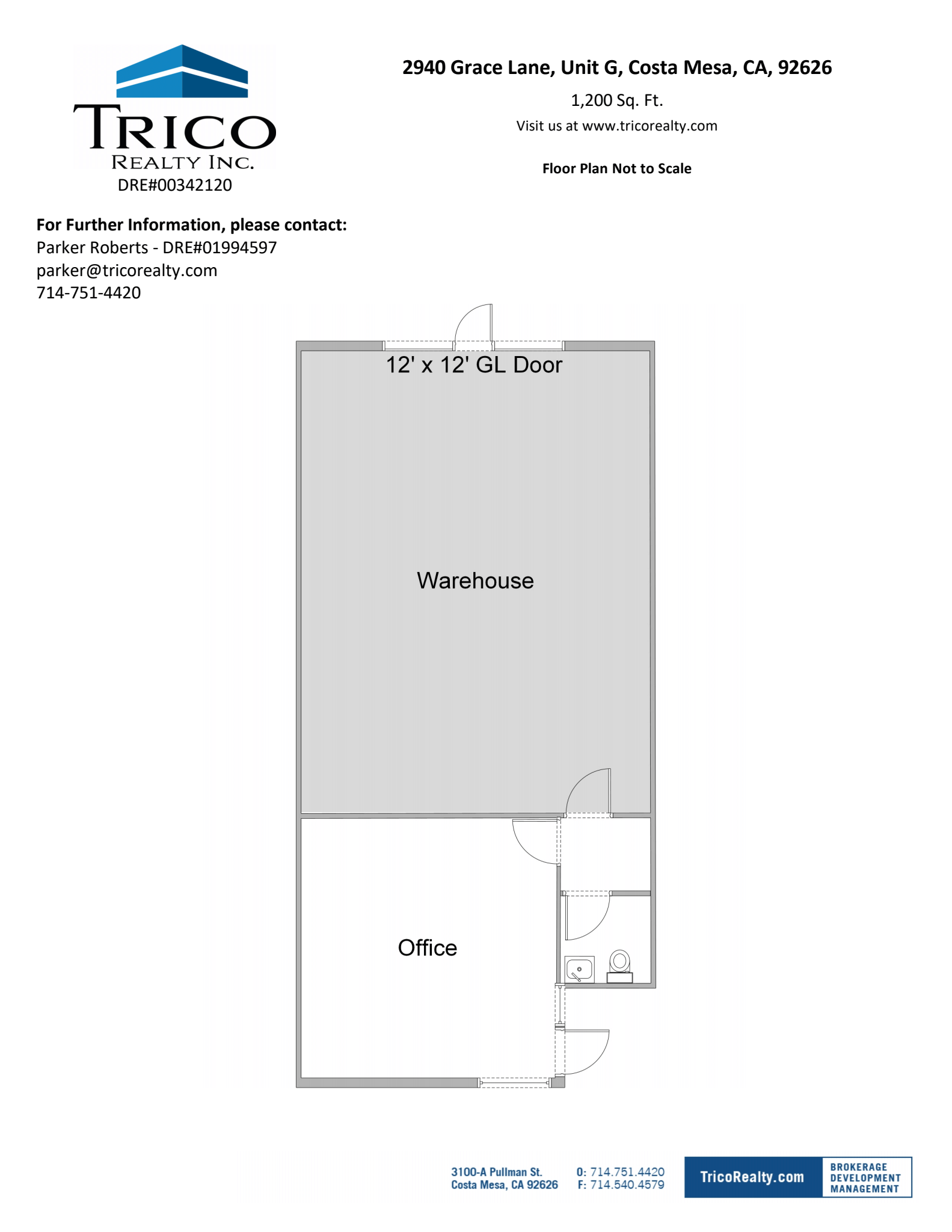 2930-2941 Grace Ln, Costa Mesa, CA à louer Plan d’étage- Image 1 de 1
