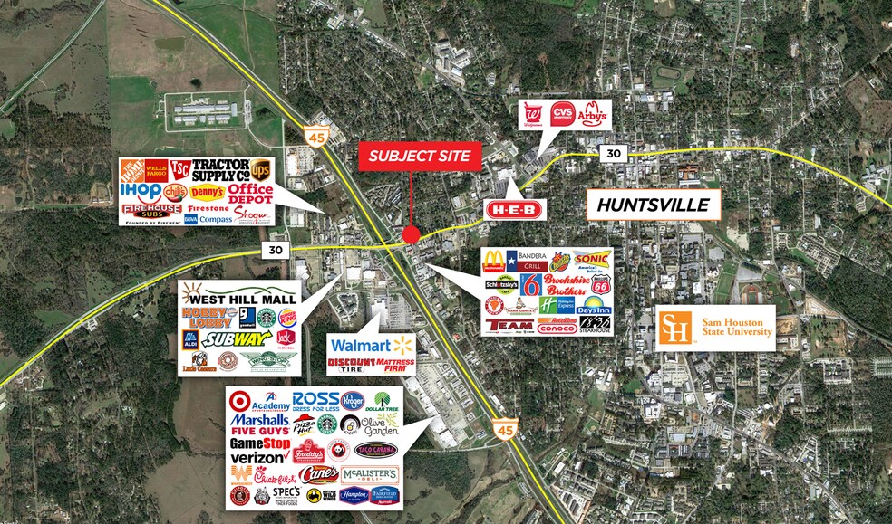 Hwy 30 & Interstate 45, Huntsville, TX à louer - Photo du bâtiment - Image 3 de 3