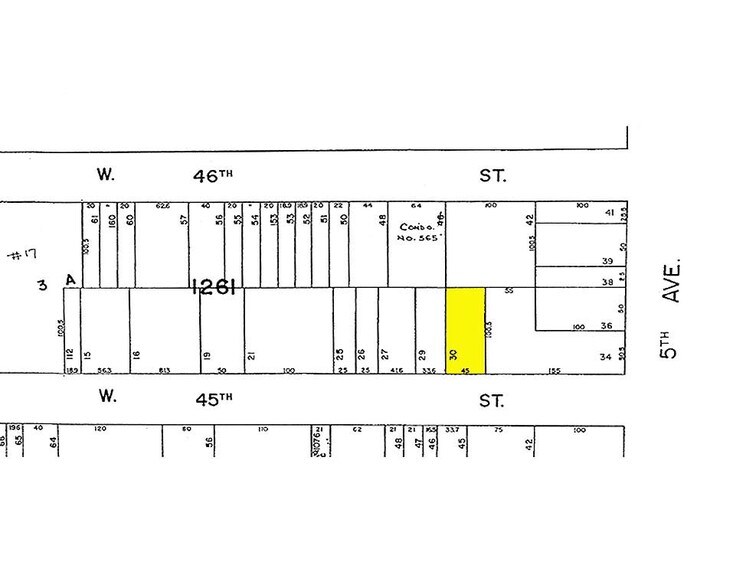 7 W 45th St, New York, NY à louer - Plan cadastral - Image 3 de 10