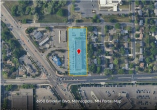 6930 Brooklyn Blvd, Minneapolis, MN - AÉRIEN  Vue de la carte
