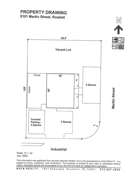 5101 Martin Dr, Rowlett, TX à vendre - Plan d’étage type - Image 1 de 1