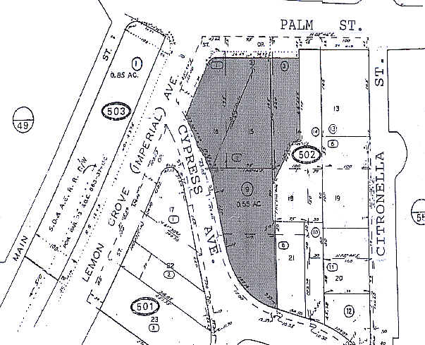7733 Palm St, Lemon Grove, CA for lease - Plat Map - Image 2 of 12