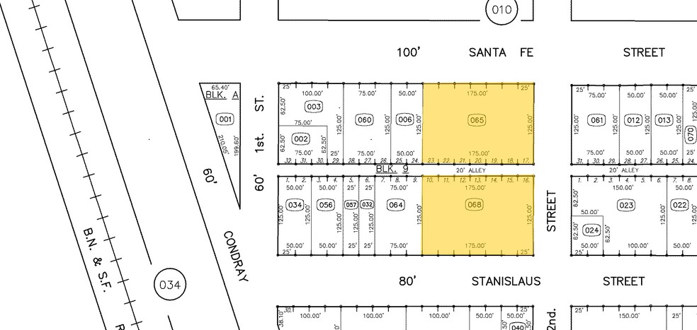 6625 2nd St, Riverbank, CA à vendre - Plan cadastral - Image 2 de 2