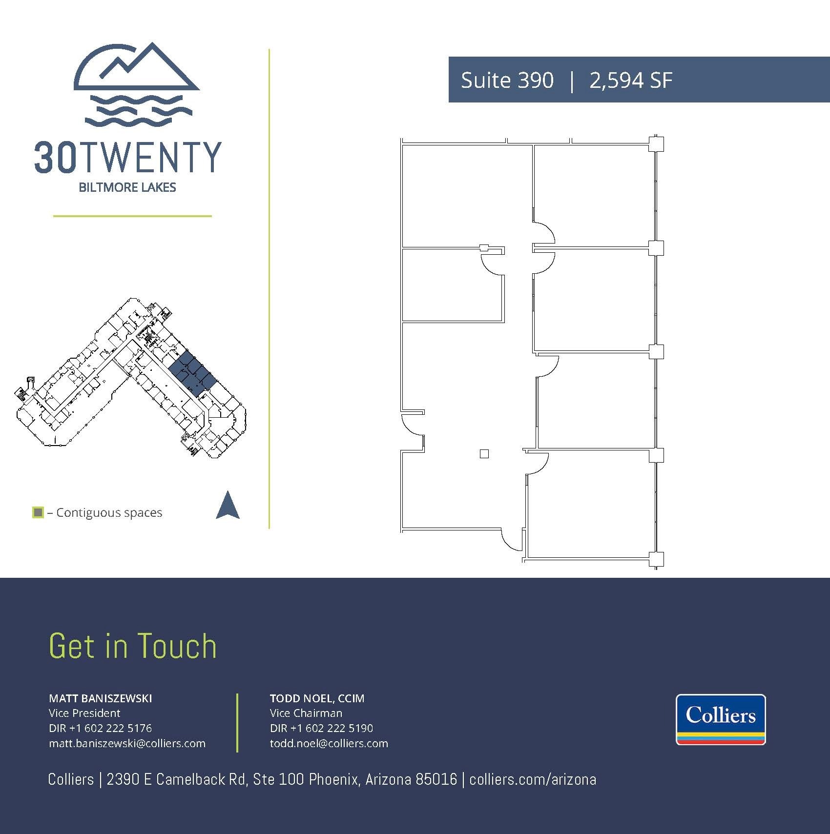 3020 E Camelback Rd, Phoenix, AZ à louer Plan d’étage- Image 1 de 2