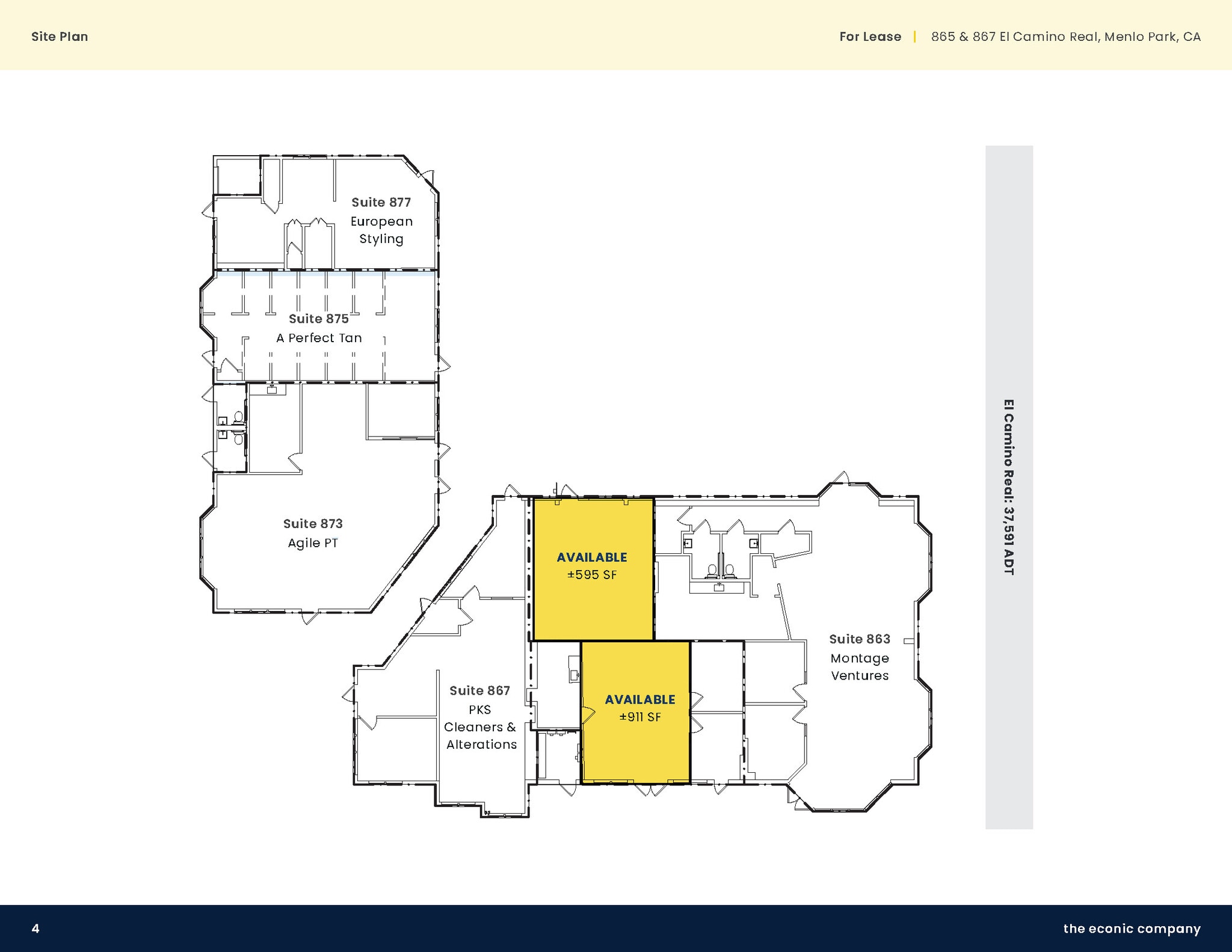 863-877 El Camino Real, Menlo Park, CA for lease Site Plan- Image 1 of 1