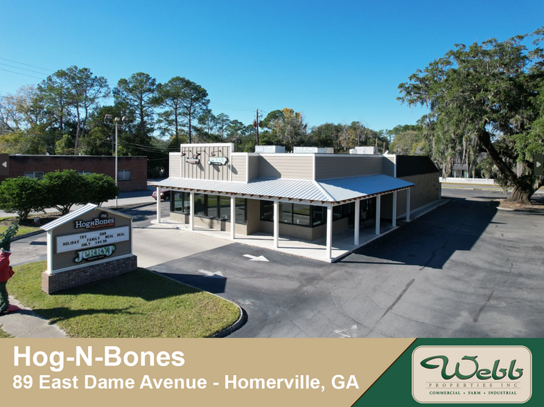 89 E Dame Ave, Homerville, GA for sale - Building Photo - Image 1 of 1