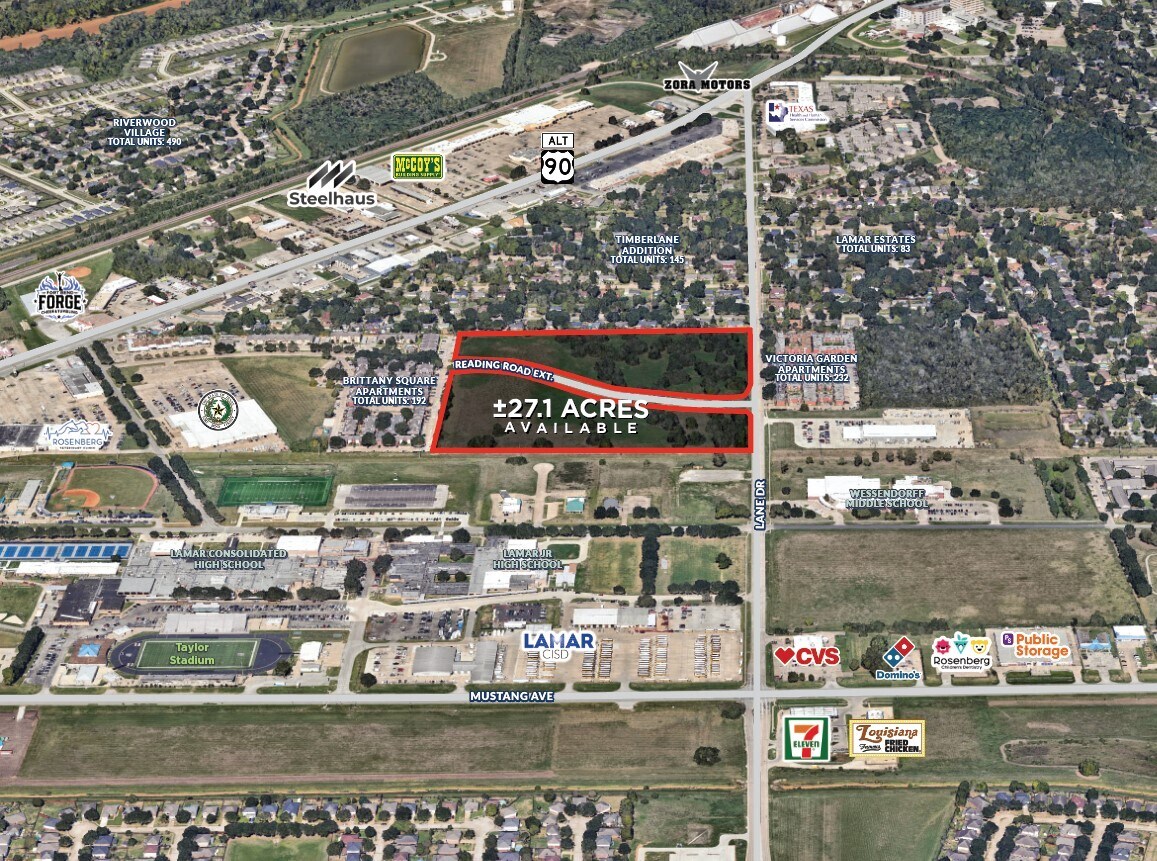 Lane Dr, Rosenberg, TX for sale Aerial- Image 1 of 3