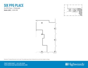 1 PPG Pl, Pittsburgh, PA à louer Plan de site- Image 1 de 1