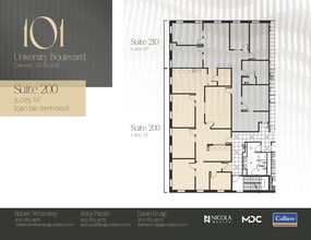 101 University Blvd, Denver, CO for lease Floor Plan- Image 2 of 2