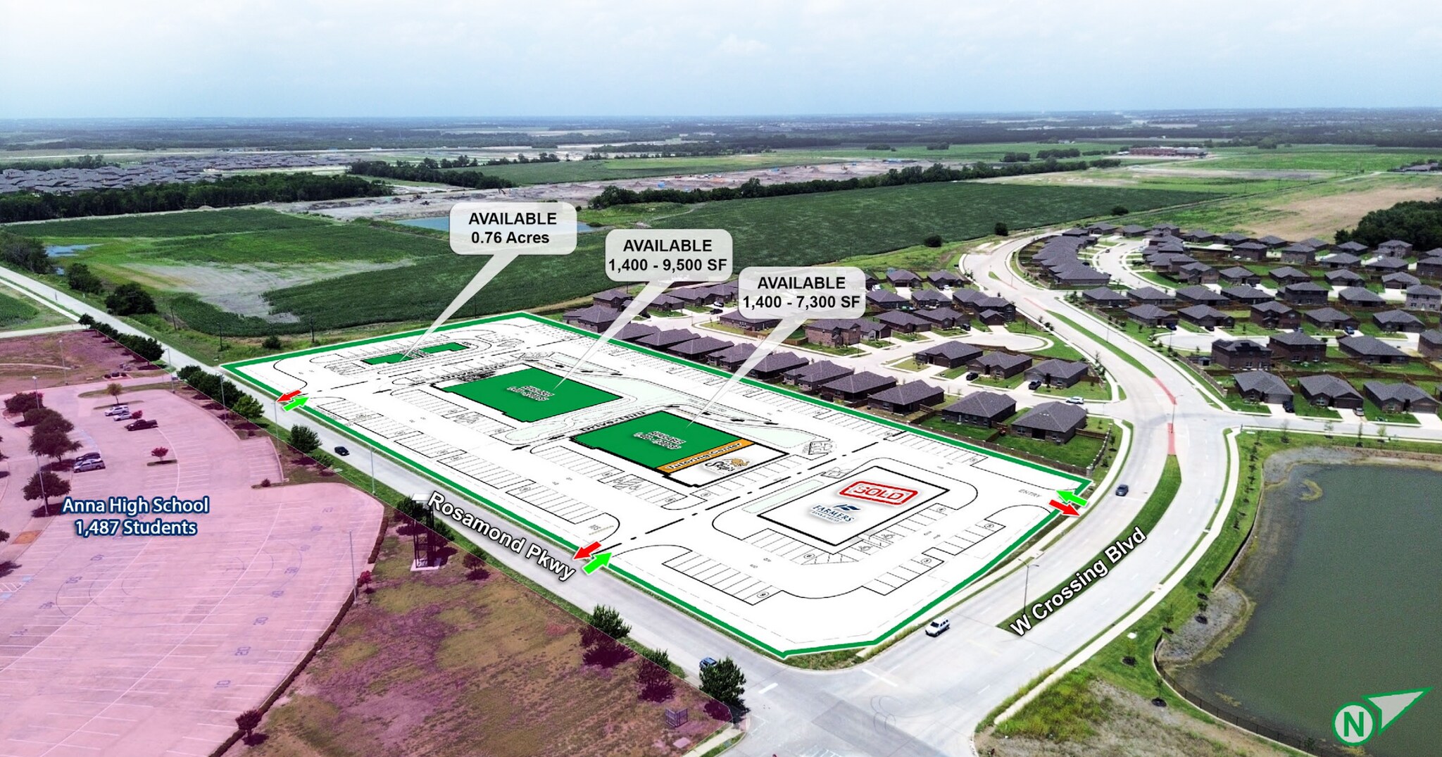 NWC of West Crossing & Rosamond Pkwy blvd, Anna, TX à louer Photo principale- Image 1 de 11