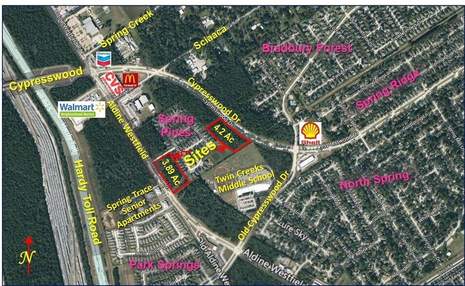 Aldine Westfield & Cypresswood Property portefeuille de 2 propriétés à vendre sur LoopNet.ca - Aérien - Image 1 de 2