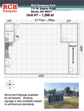 711 W Bagley Rd, Berea, OH à louer Plan d’étage- Image 1 de 4