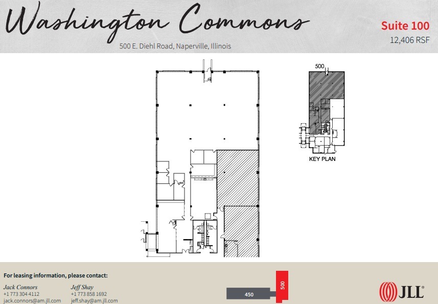 450-500 E Diehl Rd, Naperville, IL à louer Plan d  tage- Image 1 de 1