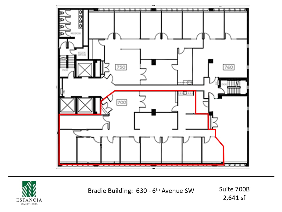 630 6th Ave SW, Calgary, AB for lease Floor Plan- Image 1 of 7