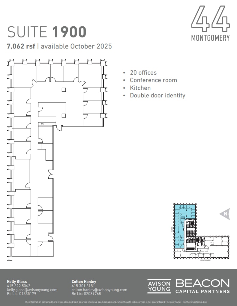 44 Montgomery St, San Francisco, CA for lease Floor Plan- Image 1 of 2