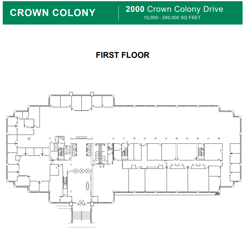 2000 Crown Colony Dr, Quincy, MA à louer Plan d  tage- Image 1 de 1