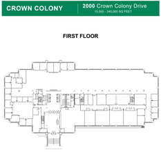 2000 Crown Colony Dr, Quincy, MA à louer Plan d  tage- Image 1 de 1