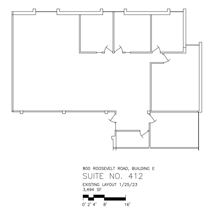 800 Roosevelt Rd, Glen Ellyn, IL à louer Plan d’étage- Image 1 de 1