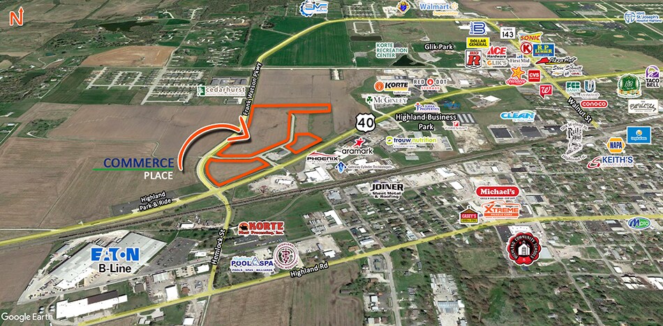 U.S. Hwy 40 & Commerce Ln, Highland, IL à vendre Photo du bâtiment- Image 1 de 6