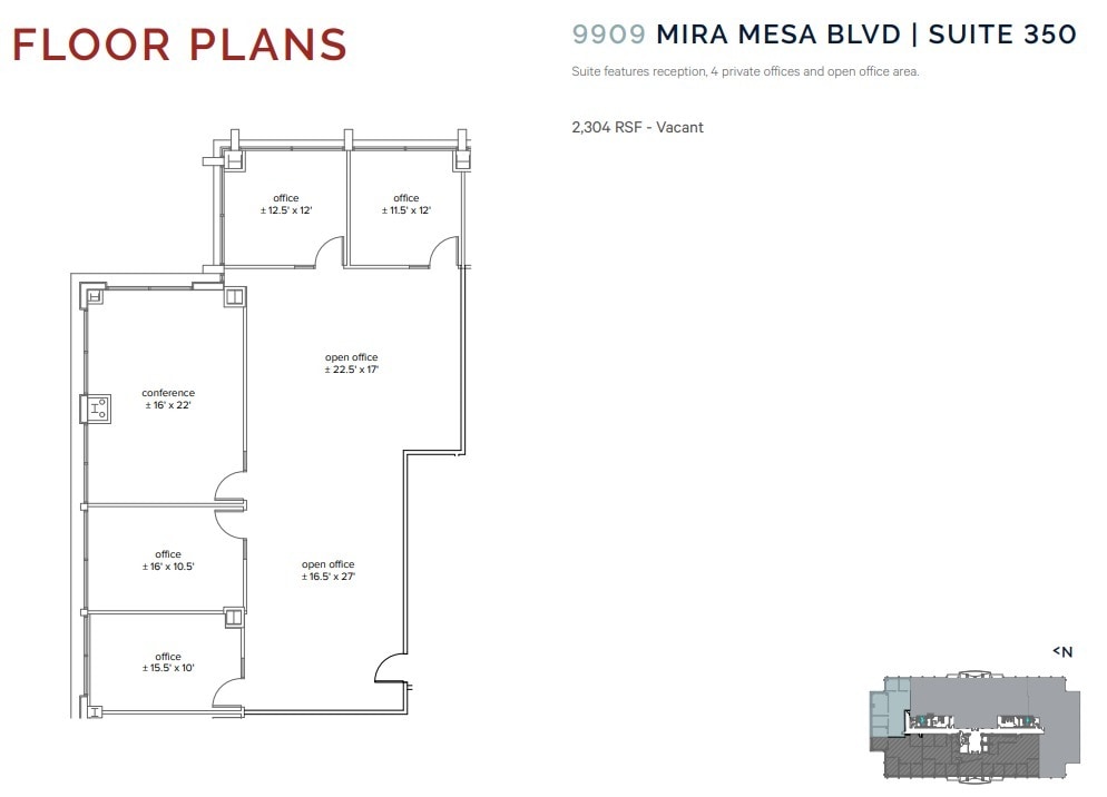 9909 Mira Mesa Blvd, San Diego, CA for lease Floor Plan- Image 1 of 1