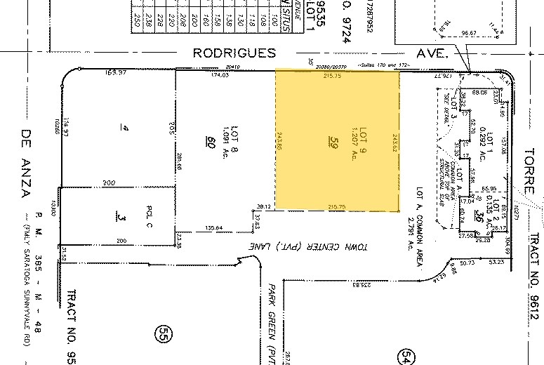 20380 Town Center Ln, Cupertino, CA à louer - Plan cadastral - Image 2 de 8