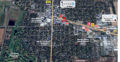 225 E Depot St, Litchfield, MN - Aérien  Vue de la carte