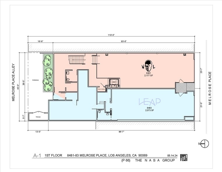 8481-8483 Melrose Pl, Los Angeles, CA for lease - Floor Plan - Image 3 of 4