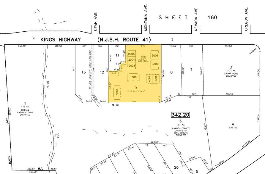 401 S Kings Hwy, Cherry Hill, NJ à vendre - Plan cadastral - Image 1 de 1