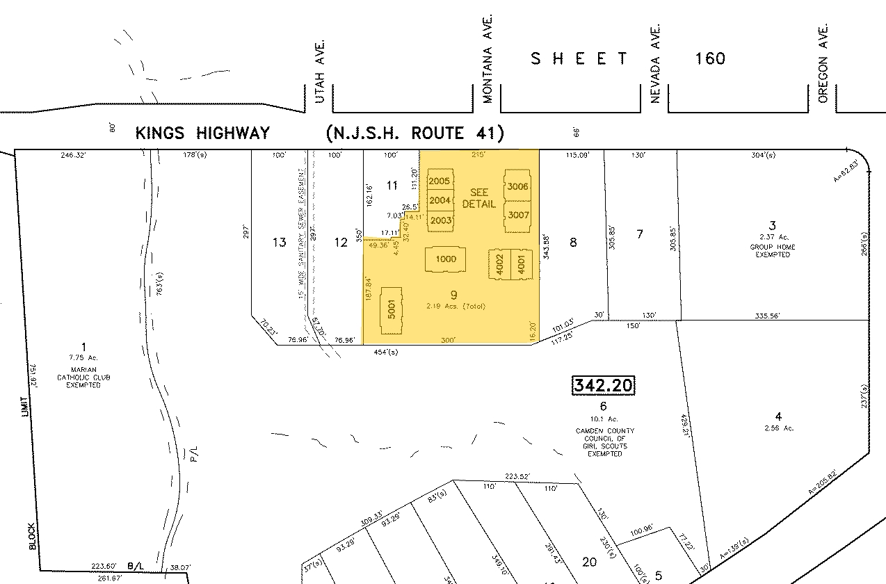 401 S Kings Hwy, Cherry Hill, NJ à vendre Plan cadastral- Image 1 de 1