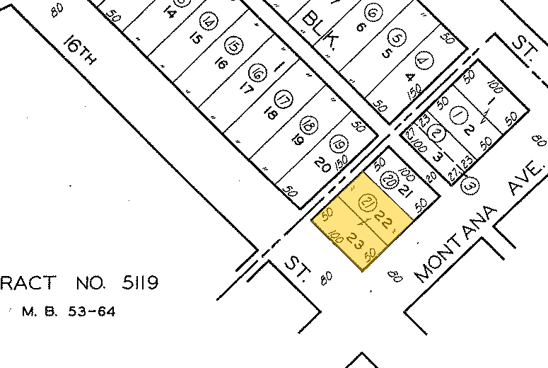 1601-1609 Montana Ave, Santa Monica, CA à louer - Plan cadastral - Image 2 de 2