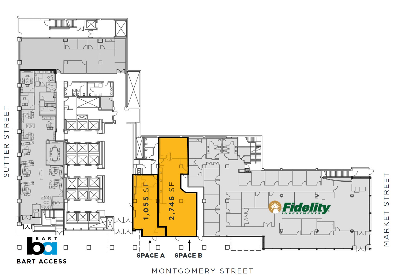 44 Montgomery St, San Francisco, CA à louer Plan d’étage- Image 1 de 1