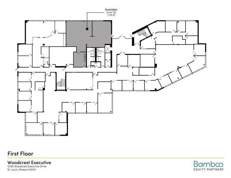 12125 Woodcrest Executive Dr, Saint Louis, MO à louer - Plan de site - Image 1 de 9