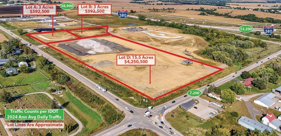 I-380 120th St NW, Cedar Rapids, IA à vendre Aérien- Image 1 de 9