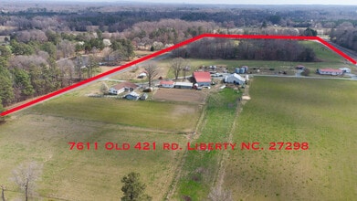 7611 Old 421 Rd, Liberty, NC - AERIAL  map view - Image1