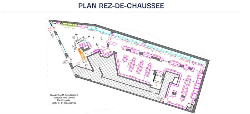 Retail in Paris for lease - Floor Plan - Image 3 of 4