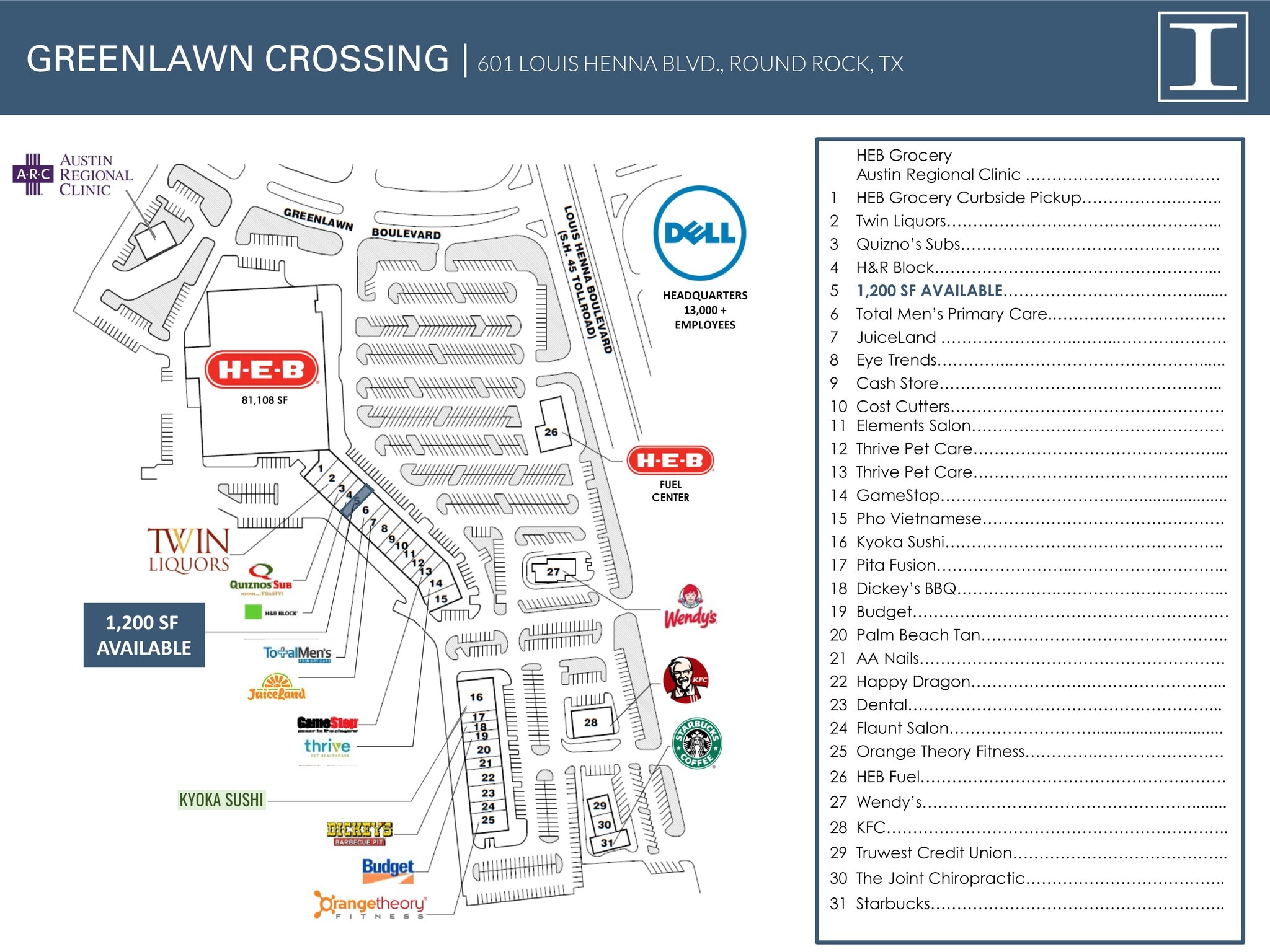 603 Louis Henna, Round Rock, TX for lease Site Plan- Image 1 of 1