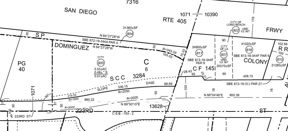 2403 E 223rd St, Carson, CA for lease - Plat Map - Image 3 of 3