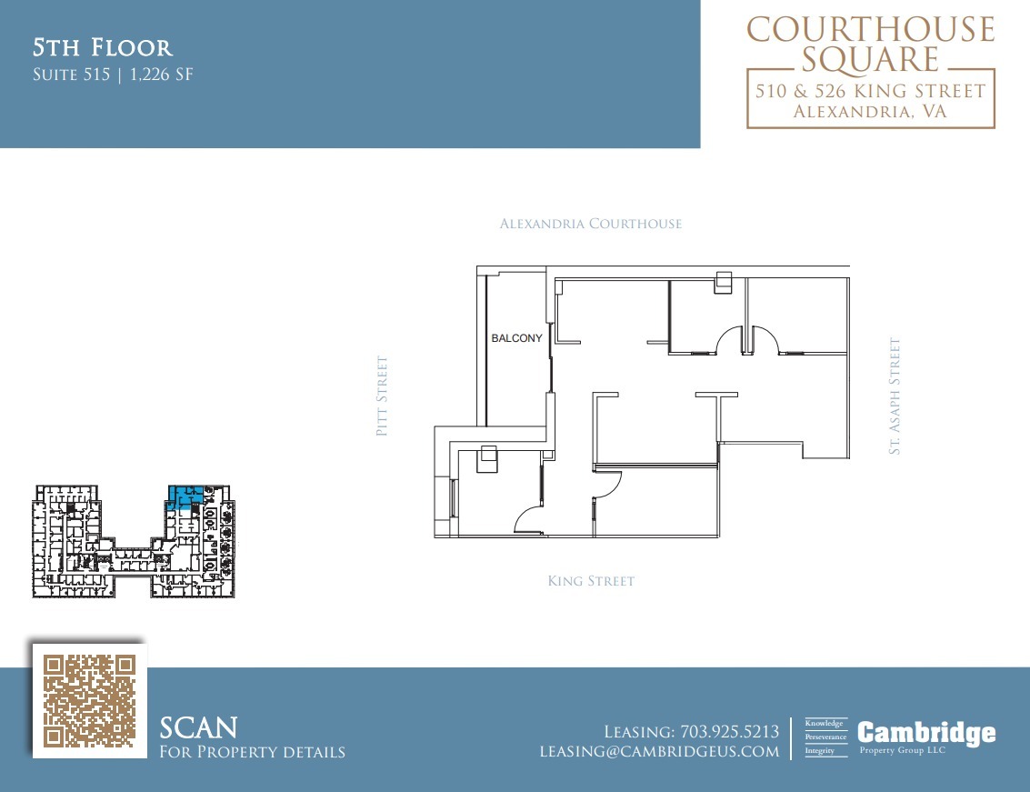 510-526 King St, Alexandria, VA à louer Plan d’étage- Image 1 de 1