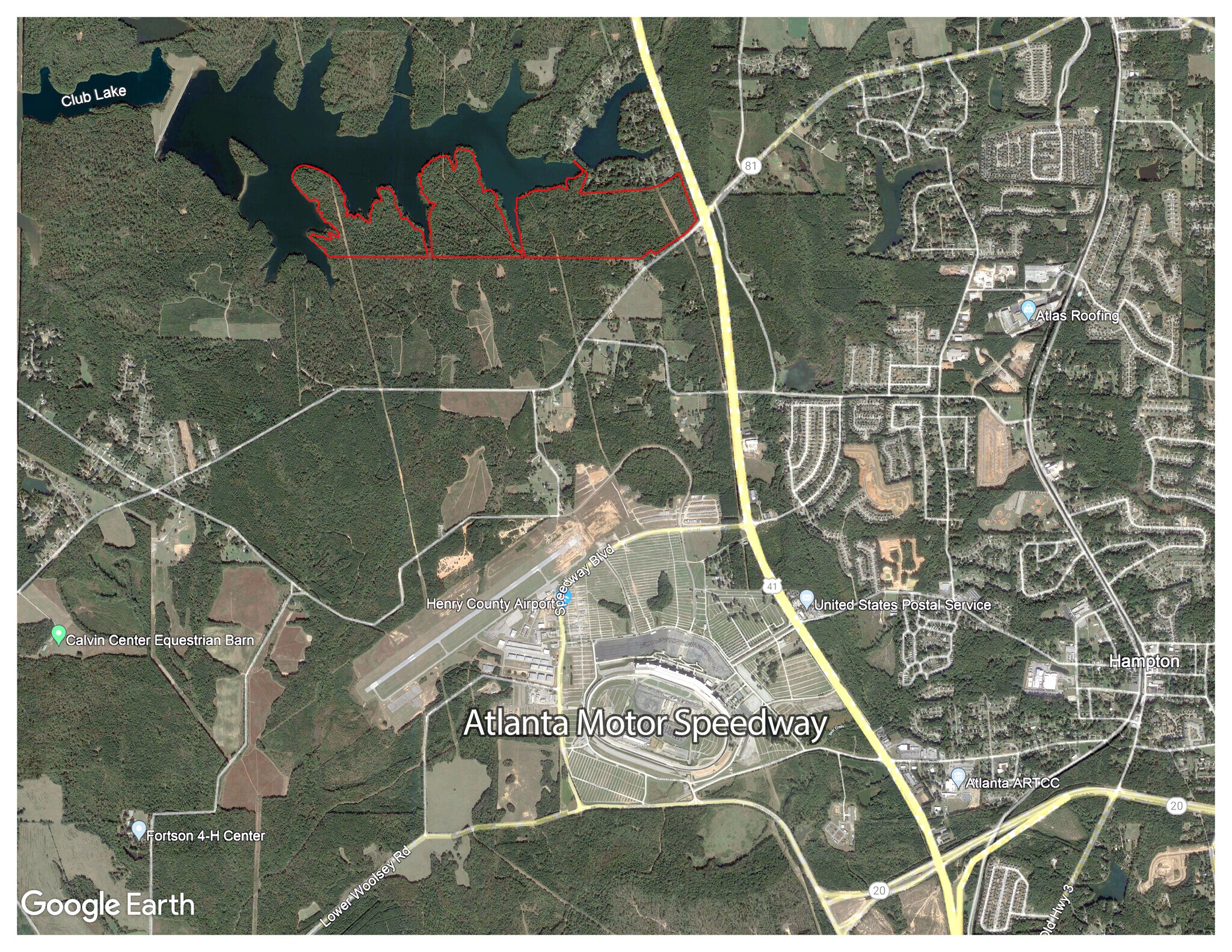 Highway 19/41, Hampton, GA for sale Aerial- Image 1 of 4