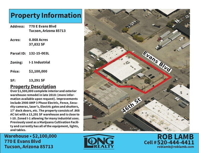 770 E Evans Blvd, Tucson, AZ à vendre - Photo du bâtiment - Image 2 de 7