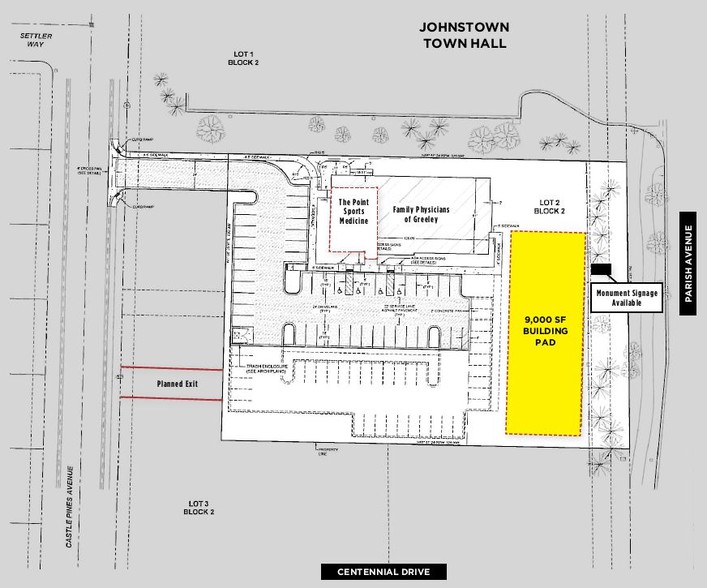 477 Castle Pine Ave, Johnstown, CO à vendre - Plan de site - Image 2 de 3