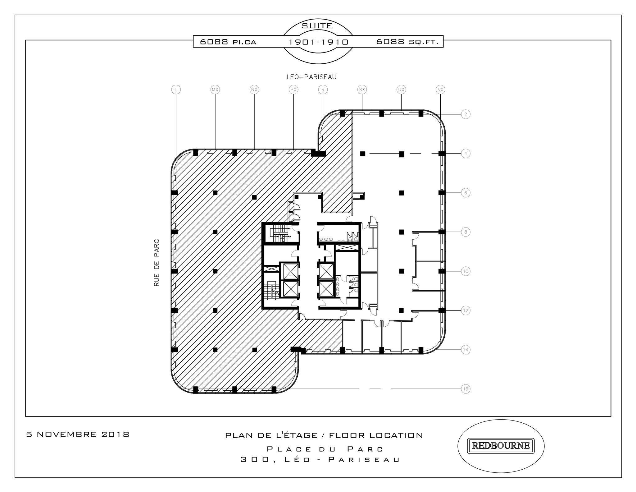 300 Rue Léo-Pariseau, Montréal, QC for lease Site Plan- Image 1 of 1