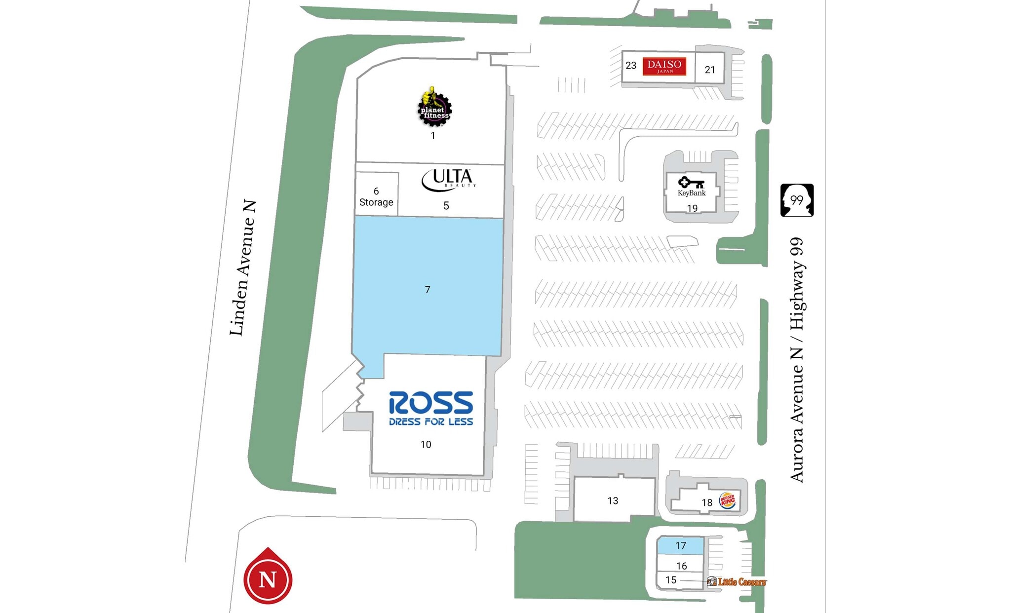 13201 Aurora Ave N, Seattle, WA for lease Site Plan- Image 1 of 1