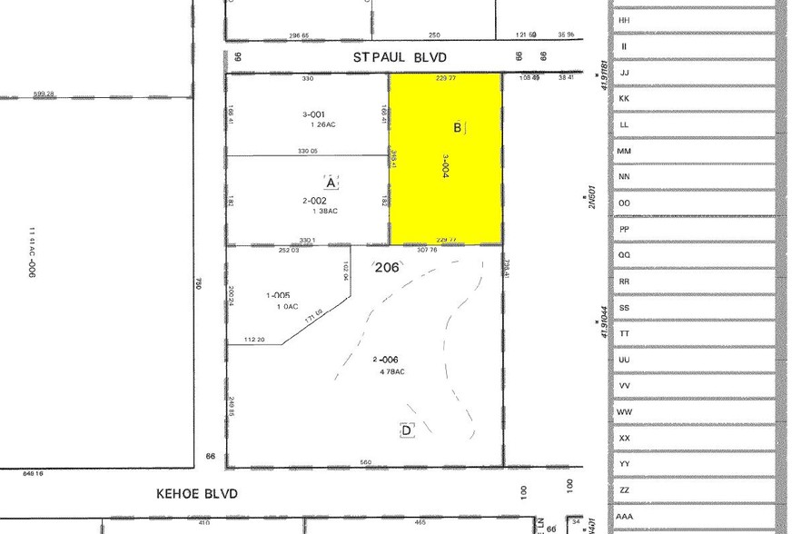 344 St. Paul Blvd, Carol Stream, IL à vendre - Plan cadastral - Image 2 de 7