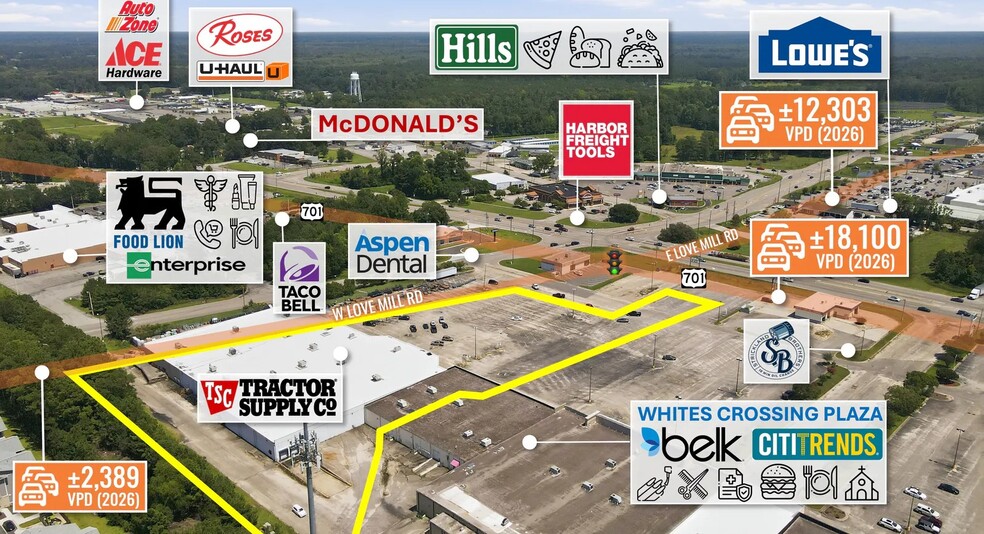 28 Whites Crossing Plaza, Whiteville, NC for sale - Building Photo - Image 3 of 9