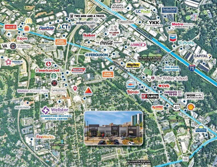 732 Cherokee St, Marietta, GA for lease - Aerial - Image 3 of 8