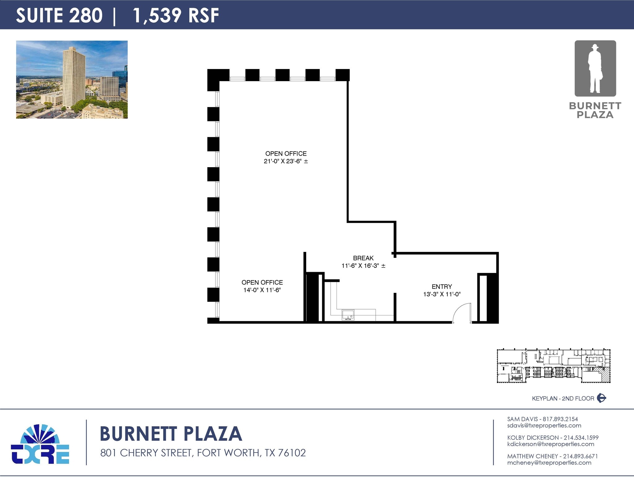801 Cherry St, Fort Worth, TX for lease Floor Plan- Image 1 of 1