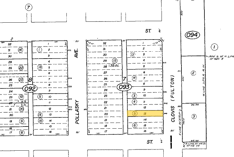 848 Clovis Ave, Clovis, CA à vendre - Plan cadastral - Image 2 de 2