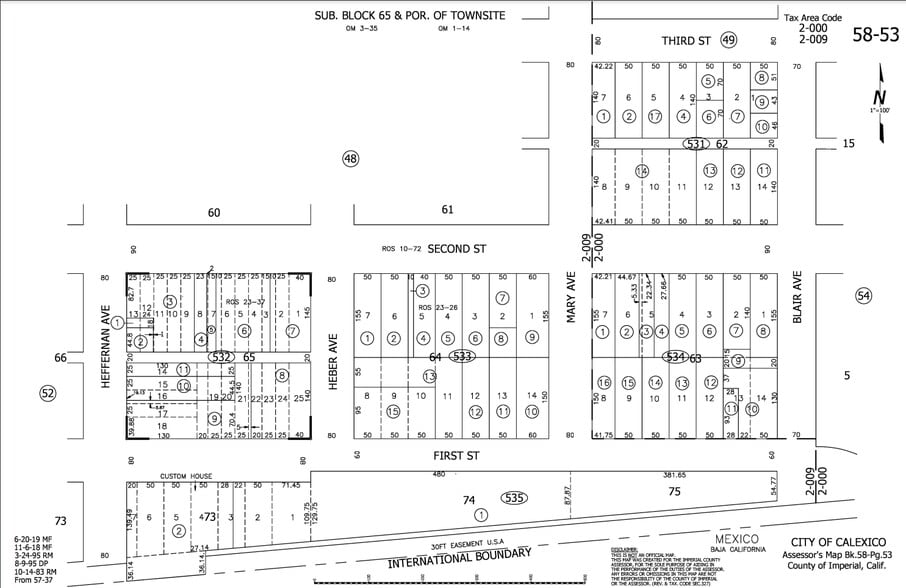 420 E 2nd St, Calexico, CA for sale - Plat Map - Image 2 of 2